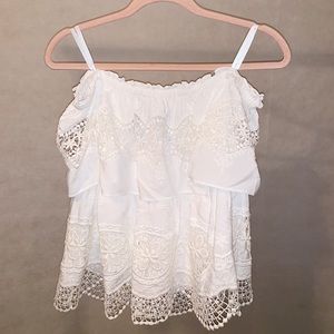 BCBGMaxazria off the shoulder top!